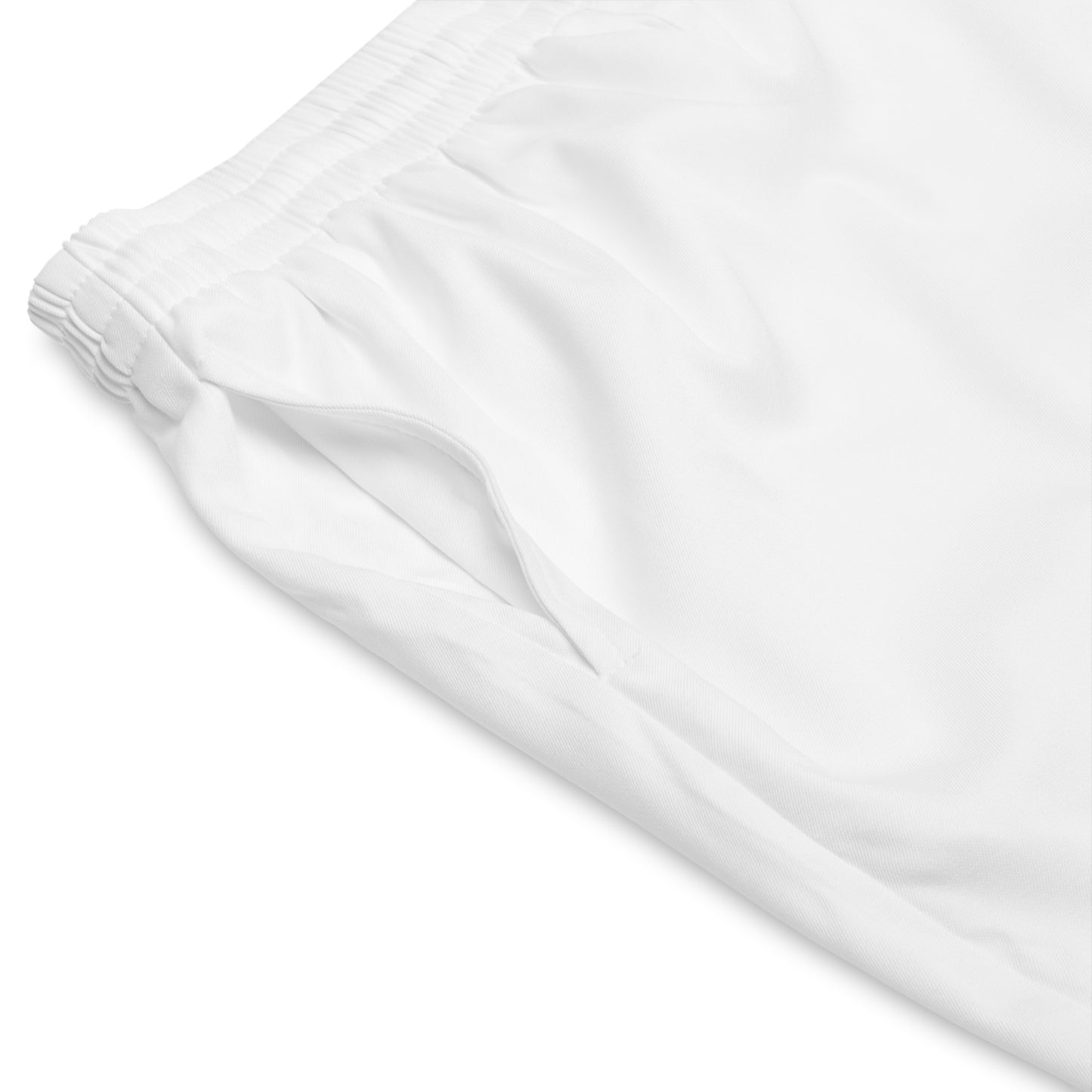 White FOF Men's Elastic Beach Shorts (AOP)