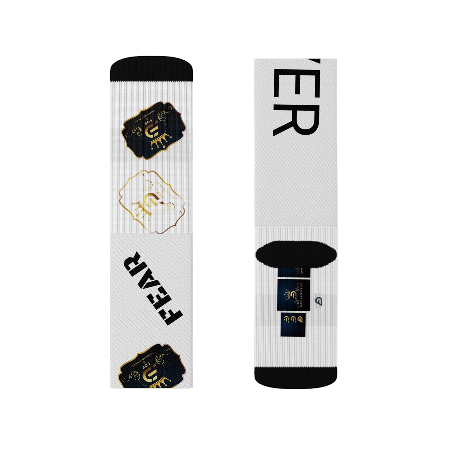 WHITE FOF WOMAN AND MAN Sublimation Socks