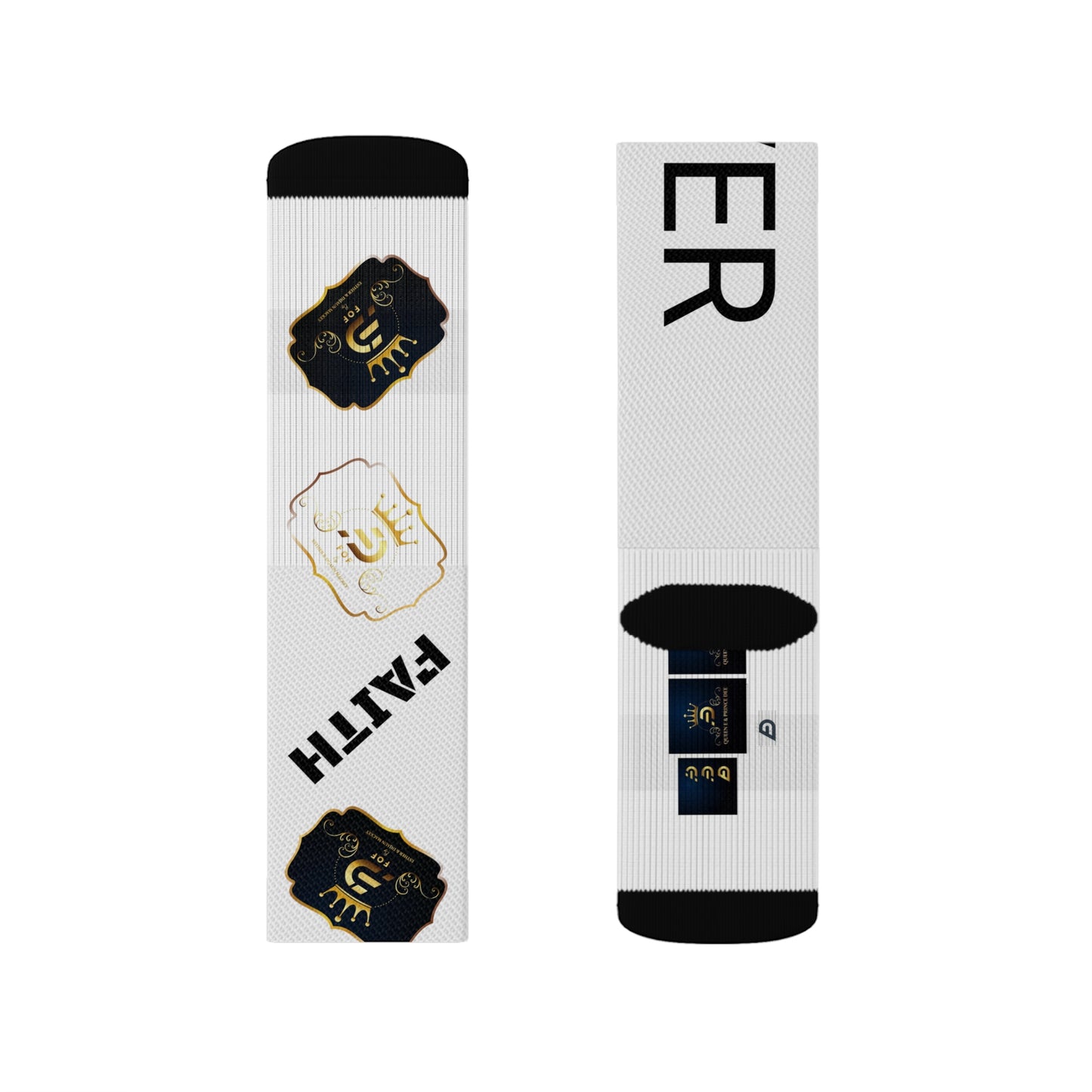 WHITE FOF WOMAN AND MAN Sublimation Socks