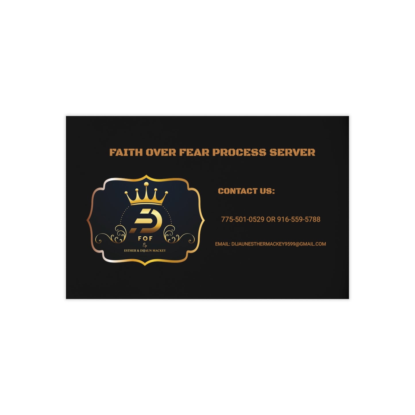 FOF PROCESS SERVER Business Cards, 100pcs